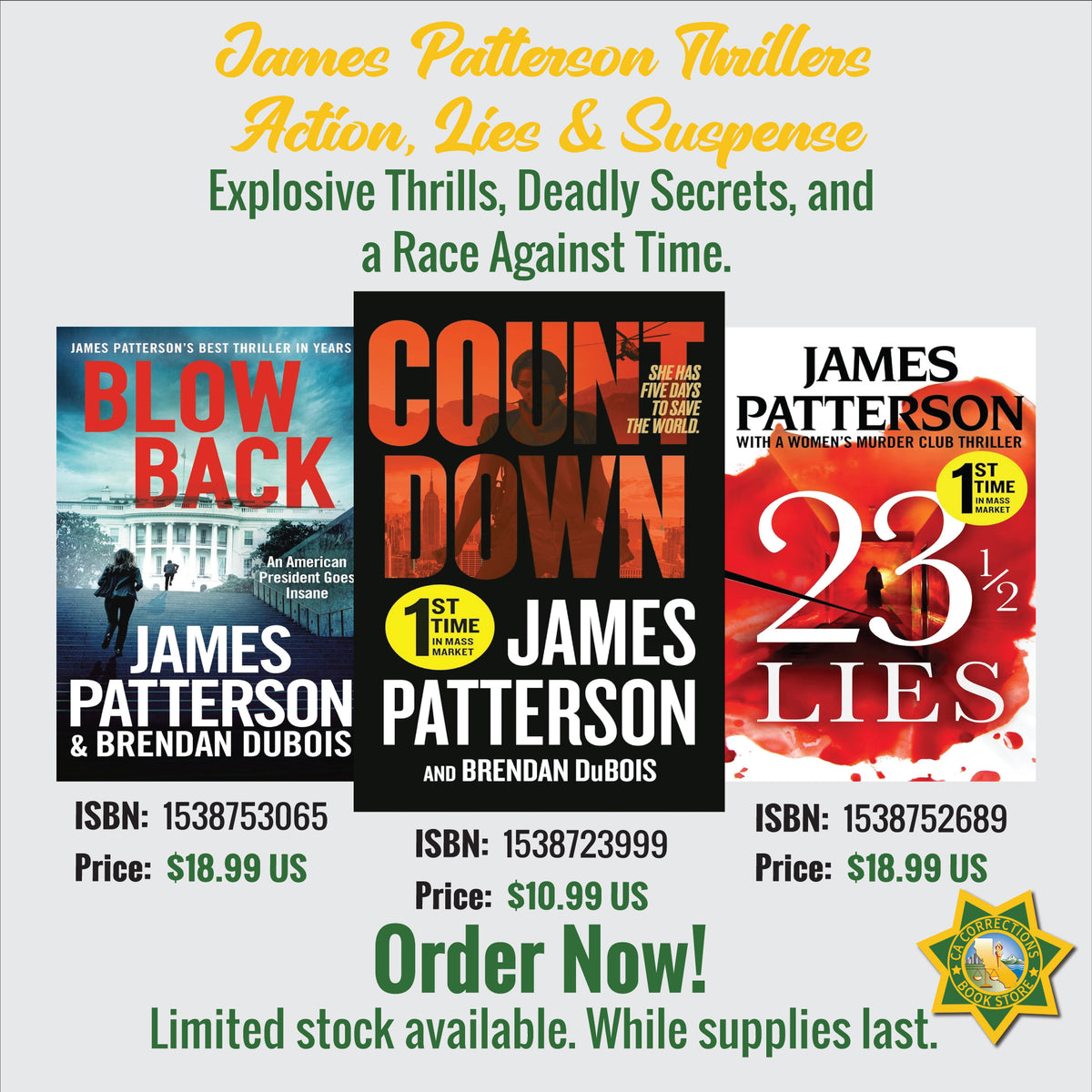 James Patterson Thrillers: Action, Lies & Suspense Bundle