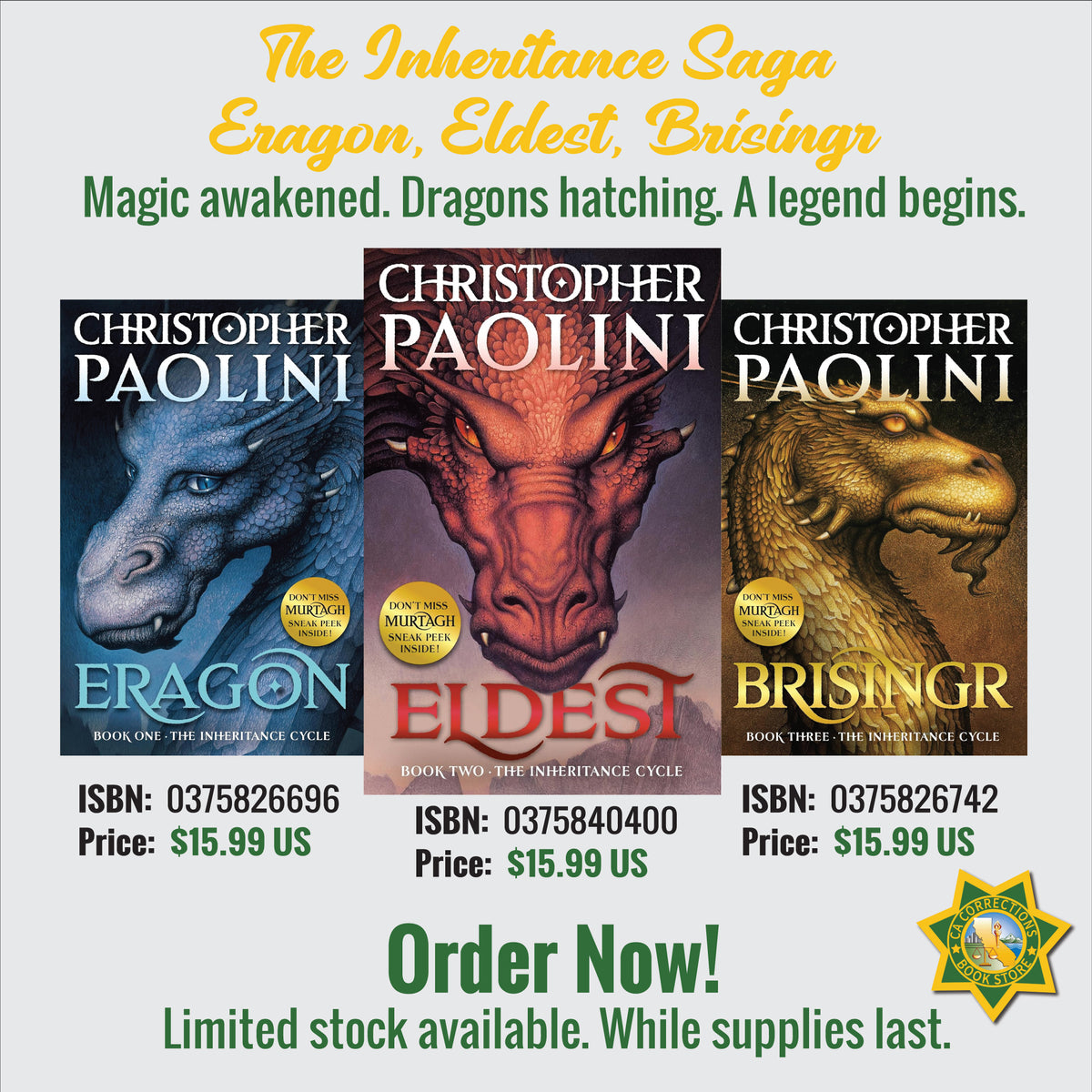 The Inheritance Saga: Eragon, Eldest & Brisingr Bundle