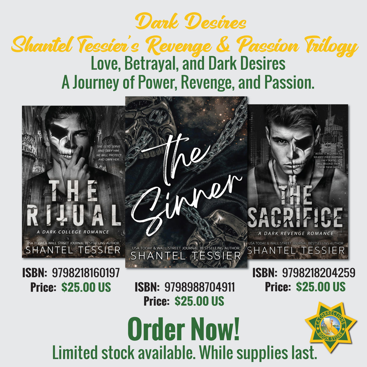 Dark Desires: Shantel Tessier's Revenge & Passion Trilogy Bundle