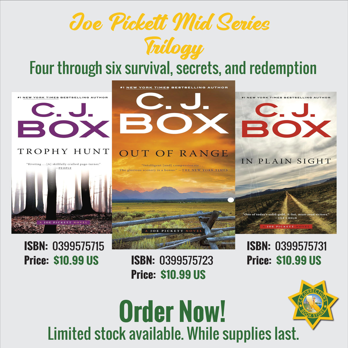 Joe Pickett Mid Series Trilogy Bundle