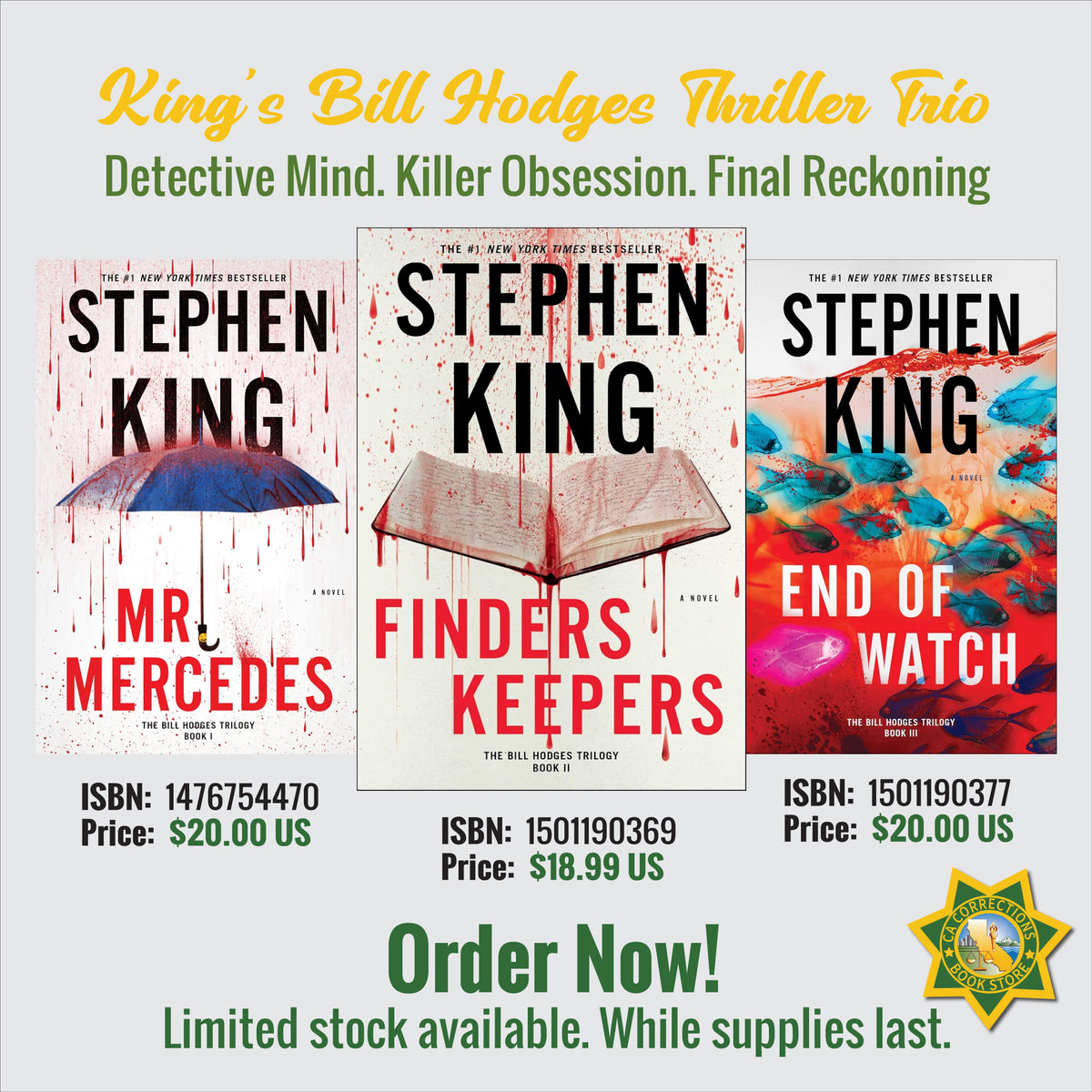 King's Bill Hodges Thriller Trio Bundle