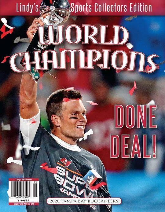 Lindy’s 2025-26 NFL & College Football Preview Combo Pack Sports Magazines SureShot Books Publishing LLC LINDYS WORLD CHAMPIONS 2020 TAMPA BAY BUCCANEERS
