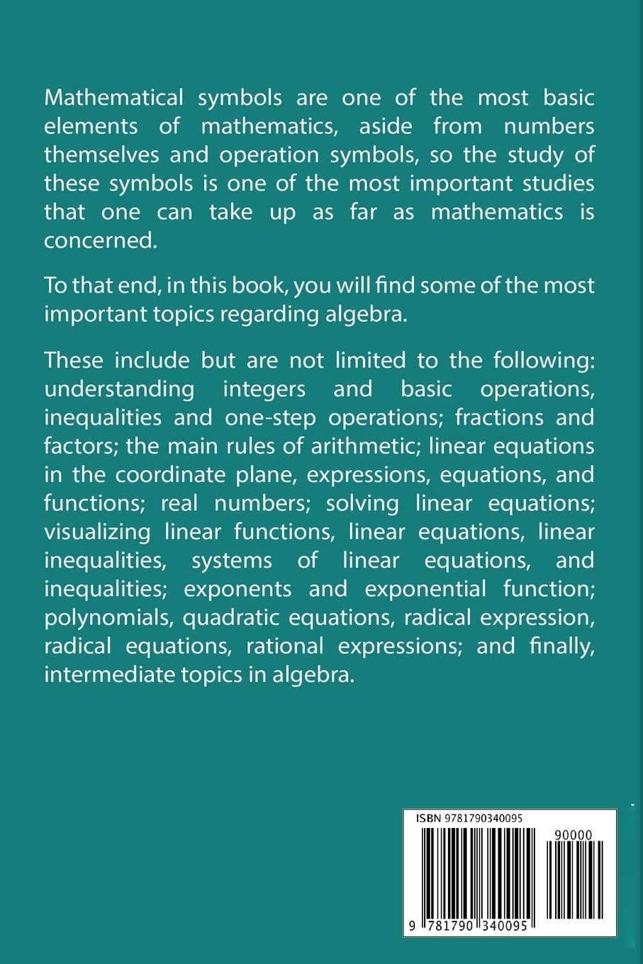 Algebra 1 Workbook: The Self-Teaching Guide and Practice Workboo - CA Corrections Bookstore