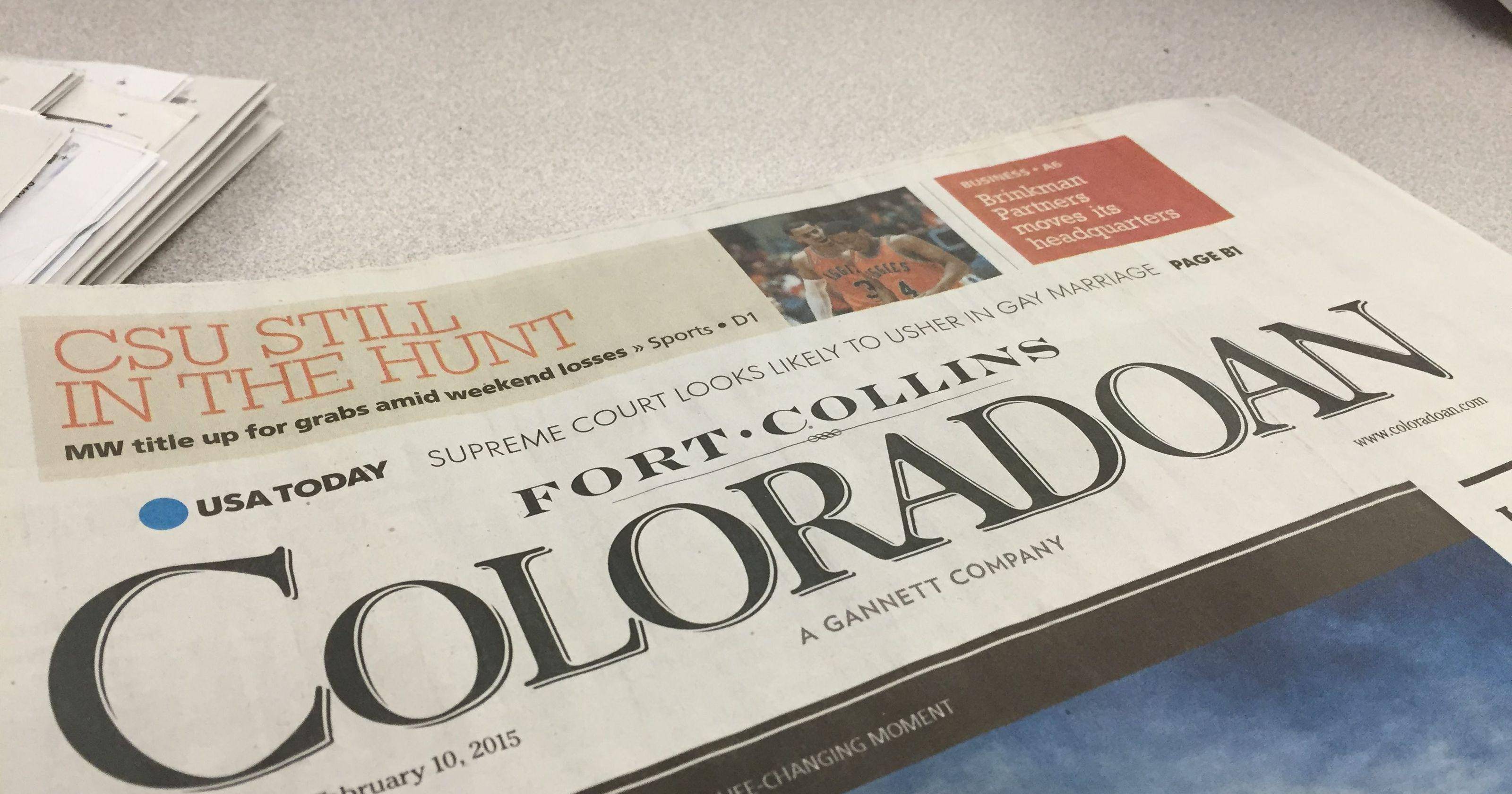 Fort Collins Coloradoan Mon-Sun 7 Day Delivery For 12 Weeks - CA Corrections Book Store