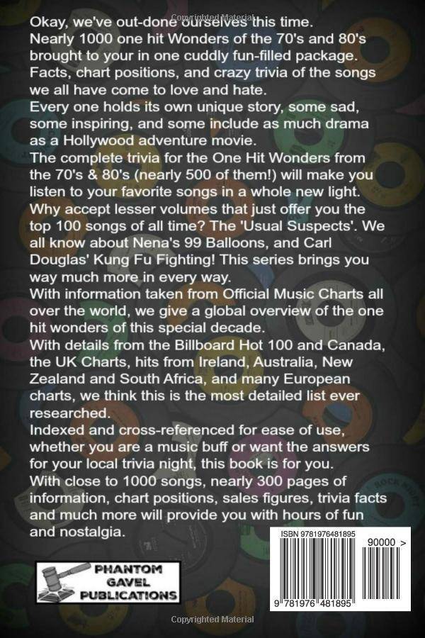 Amplified Encyclopedia of Music Trivia: One Hit Wonders of the 7 - CA Corrections Bookstore