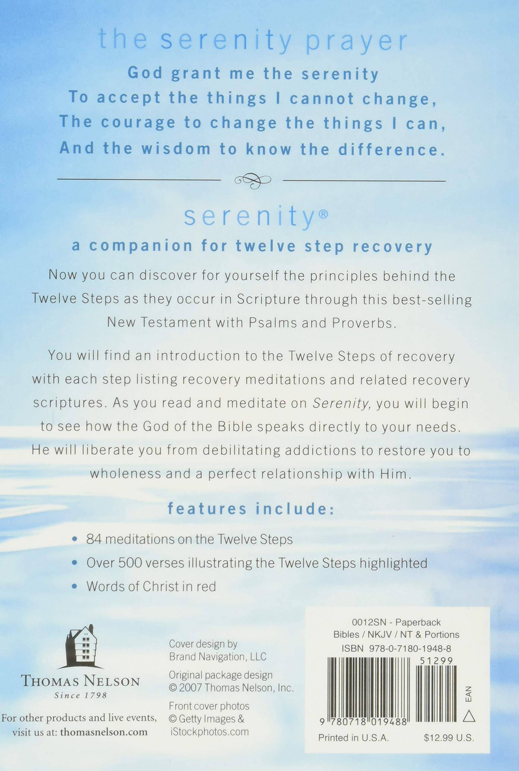 Serenity-NKJV: A Companion for Twelve Step Recovery Bibles | New King James Version | New Testament & Portions Hemfelt, Robert (Author), Fowler, Richard (Author)