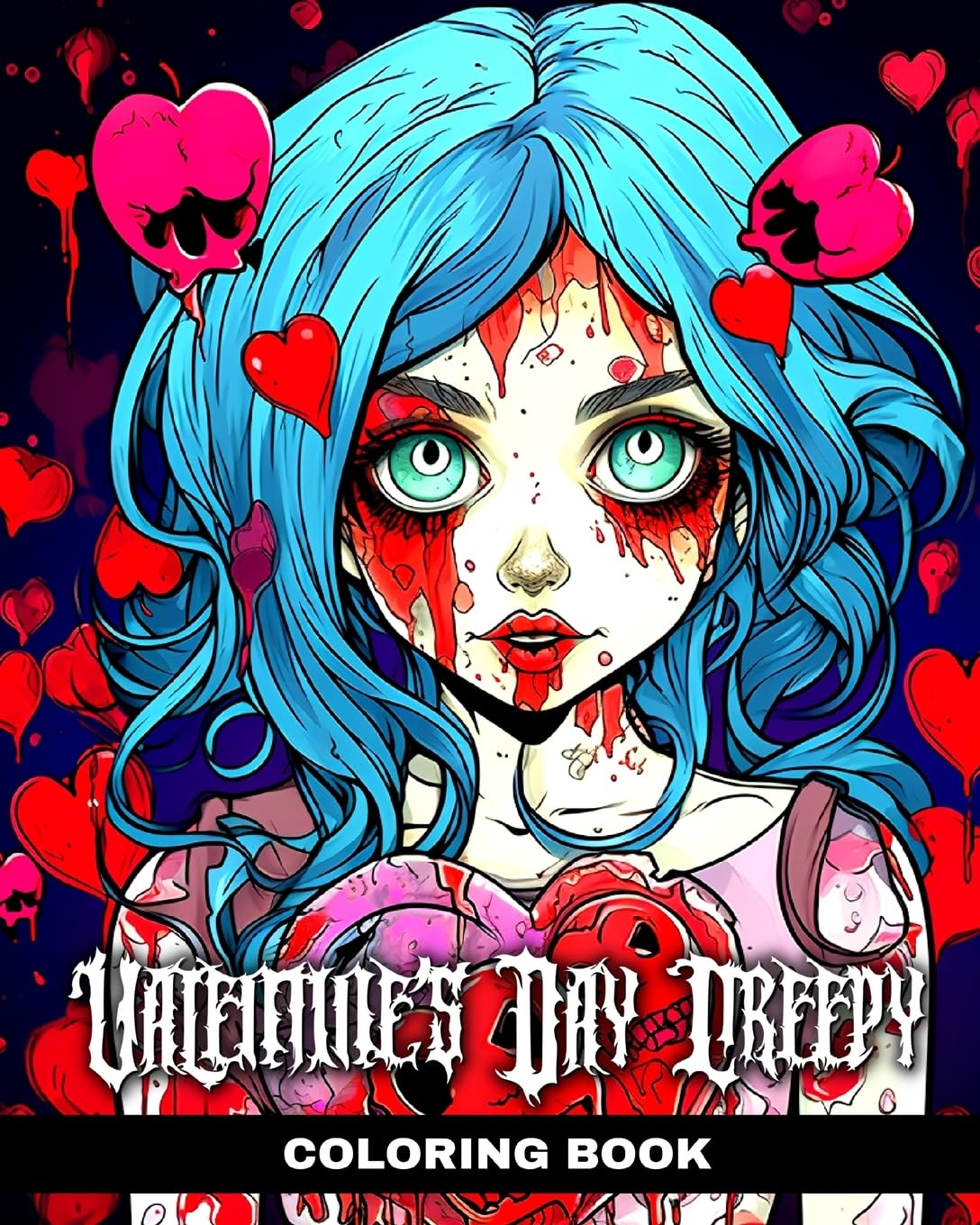 Valentine's Day Creepy Coloring Book: Horror Coloring Pages with Love Designs to Color for Adults and Teens - SureShot Books Publishing LLC