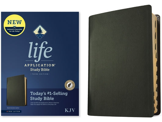 KJV Life Application Study Bible, Third Edition (Genuine Leather, Black, Indexed, Red Letter) Bible Tyndale House Publishers