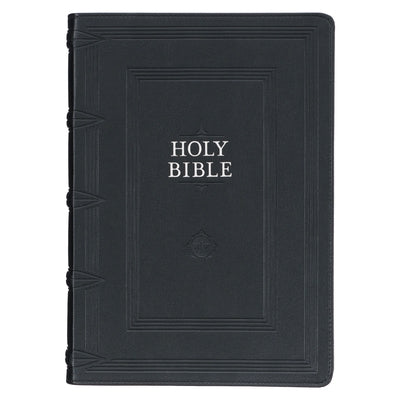 KJV Study Bible, Standard King James Version Holy Bible, Thumb Tabs, Ribbons, Faux Leather, Black Debossed Bible Christian Art Publishers