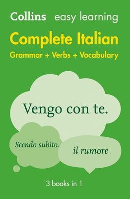 Complete Italian Grammar Verbs Vocabulary: 3 Books in 1 Paperback Collins