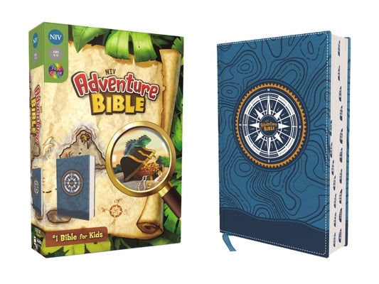 Niv, Adventure Bible, Leathersoft, Blue, Full Color, Thumb Indexed Tabs Bible Zonderkidz