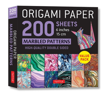 Origami Paper 200 Sheets Marbled Patterns 6 (15 CM): Tuttle Origami Paper: Double Sided Origami Sheets Printed with 12 Different Patterns (Instruction Other Tuttle Publishing
