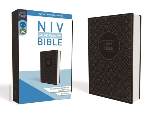 NIV, Value Thinline Bible, Imitation Leather, Gray/Black Bible Zondervan