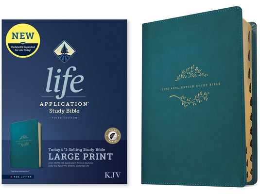 KJV Life Application Study Bible, Third Edition, Large Print (Leatherlike, Teal Blue, Indexed, Red Letter) Bible Tyndale House Publishers