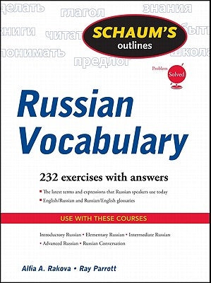 Schaum's Outline of Russian Vocabulary Paperback McGraw-Hill Companies