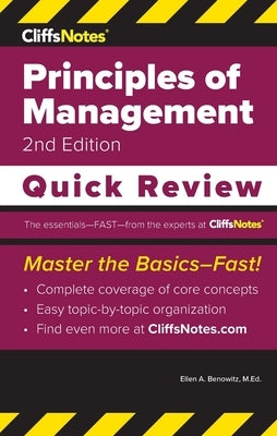 CliffsNotes Principles of Management: Quick Review Paperback Cliffsnotes