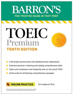 Toeic Premium: 6 Practice Tests + Online Audio, Tenth Edition Paperback Barrons Educational Services