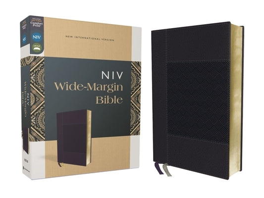 Niv, Wide Margin Bible (a Bible That Welcomes Note-Taking), Leathersoft, Navy, Red Letter, Comfort Print Bible Zondervan