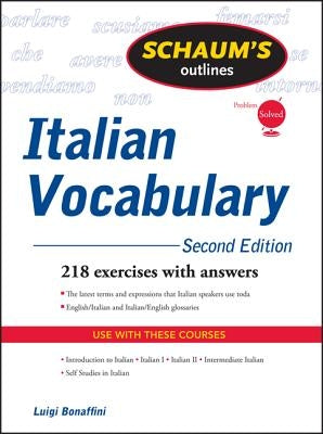 Schaum's Outline of Italian Vocabulary Paperback McGraw-Hill Companies