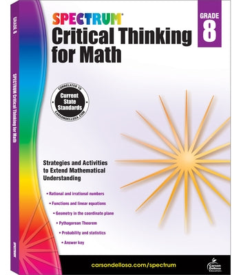 Spectrum Critical Thinking for Math, Grade 8 Spectrum