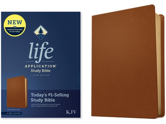 KJV Life Application Study Bible, Third Edition (Genuine Leather, Brown, Red Letter) Bible Tyndale House Publishers