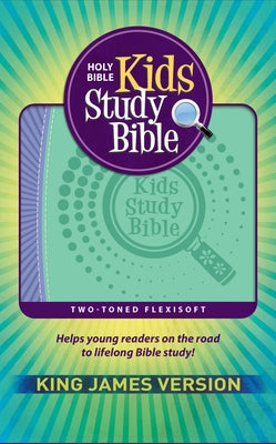 KJV Kids Study Bible Flex Purple and Green Imprintable (Genuine Leather) Bible Hendrickson Publishers