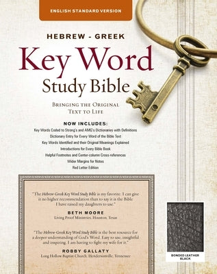 The Hebrew-Greek Key Word Study Bible: ESV Edition, Black Bonded Leather Bible AMG Publishers