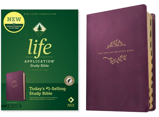 NLT Life Application Study Bible, Third Edition (Red Letter, Leatherlike, Purple, Indexed) Bible Tyndale House Publishers