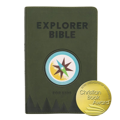 CSB Explorer Bible for Kids, Olive Compass Leathertouch Bible Holman Bibles