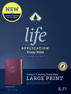 KJV Life Application Study Bible, Third Edition, Large Print (Red Letter, Leatherlike, Purple, Indexed) Bible Tyndale House Publishers