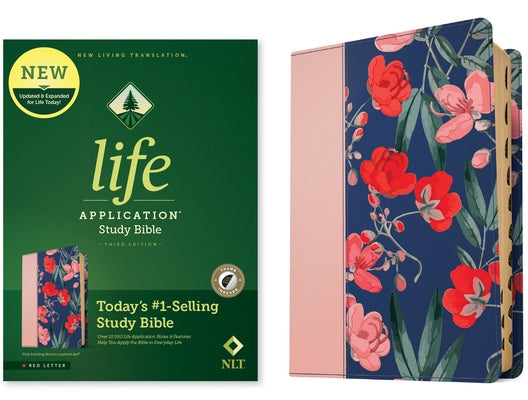 NLT Life Application Study Bible, Third Edition (Leatherlike, Pink Evening Bloom, Indexed, Red Letter) Bible Tyndale House Publishers