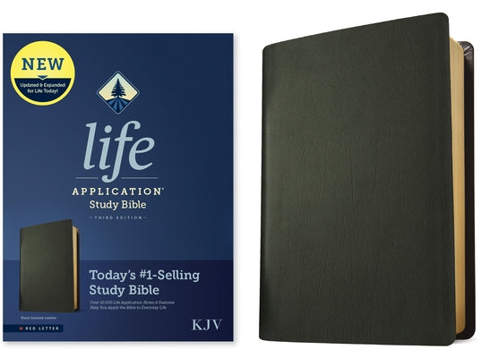 KJV Life Application Study Bible, Third Edition (Genuine Leather, Black, Red Letter) Bible Tyndale House Publishers