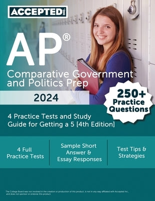 Paperback AP Comparative Government and Politics Prep 2024 study guide with practice tests by Accepted, Inc.