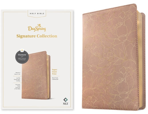 NLT Super Giant Print Bible, Filament-Enabled Edition (Leatherlike, Blush Floral, Red Letter): Dayspring Signature Collection Bible Tyndale House Publishers