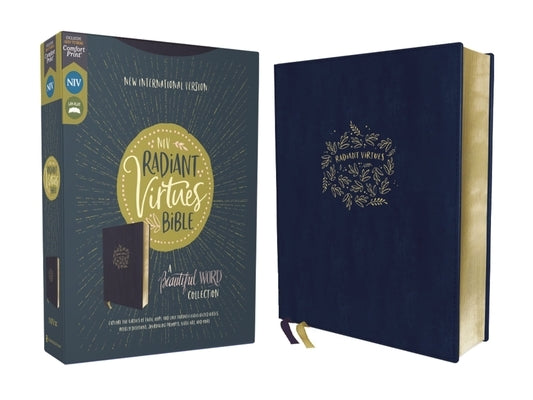 Niv, Radiant Virtues Bible: A Beautiful Word Collection, Leathersoft, Navy, Red Letter, Comfort Print: Explore the Virtues of Faith, Hope, and Love Zondervan