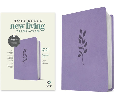 NLT Giant Print Premium Value Bible, Filament Enabled (Leatherlike, Lavender Vine) Bible Tyndale House Publishers