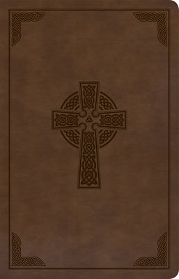 KJV Large Print Personal Size Reference Bible, Brown Celtic Cross Leathertouch by Holman Bible Publishers
