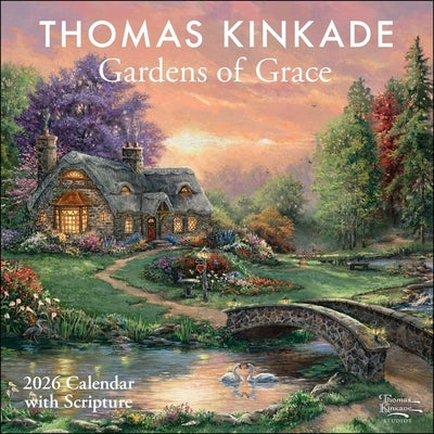 Thomas Kinkade Gardens of Grace 2026 Wall Calendar with Scripture Bible Andrews McMeel Publishing