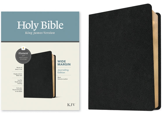 KJV Wide Margin Bible, Filament-Enabled Edition (Genuine Leather, Black, Red Letter) Bible Tyndale House Publishers