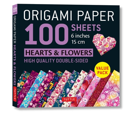 Origami Paper 100 Sheets Hearts & Flowers 6 (15 CM): Tuttle Origami Paper: Double-Sided Origami Sheets Printed with 12 Different Patterns: Instruction Other Tuttle Publishing