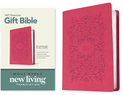Premium Gift Bible NLT (Leatherlike, Very Berry Pink Vines, Red Letter) Bible Tyndale House Publishers