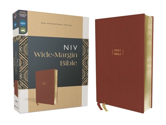 Niv, Wide Margin Bible (a Bible That Welcomes Note-Taking), Leathersoft, Brown, Red Letter, Comfort Print Bible Zondervan