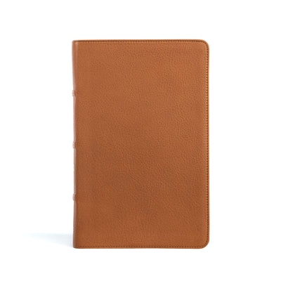CSB Single-Column Personal Size Bible, Saddle Genuine Leather Bible Holman Bibles