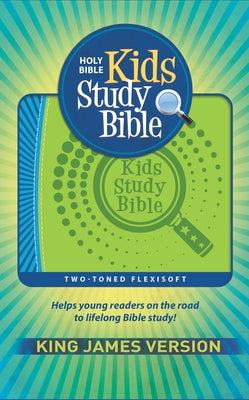KJV Kids Study Bible Flex Green/Blue Imprintable (Genuine Leather) Bible Hendrickson Publishers