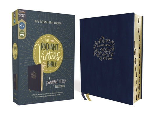 Niv, Radiant Virtues Bible: A Beautiful Word Collection, Leathersoft, Navy, Red Letter, Thumb Indexed, Comfort Print: Explore the Virtues of Faith, Ho Bible Zondervan