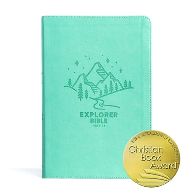 CSB Explorer Bible for Kids, Light Teal Mountains Leathertouch: Placing God's Word in the Middle of God's World Bible Holman Bibles