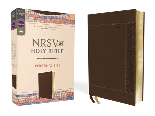 Nrsvue, Holy Bible, Personal Size, Leathersoft, Brown, Comfort Print Bible Zondervan