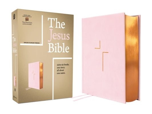 The Jesus Bible, ESV Edition, Leathersoft Over Board, Pink Bible Zondervan
