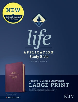 KJV Life Application Study Bible, Third Edition, Large Print (Red Letter, Leatherlike, Purple) Bible Tyndale House Publishers