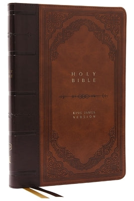 KJV Holy Bible: Giant Print Thinline, Brown Leathersoft, Red Letter, Comfort Print (Thumb Indexed): King James Version (Vintage) Bible Thomas Nelson
